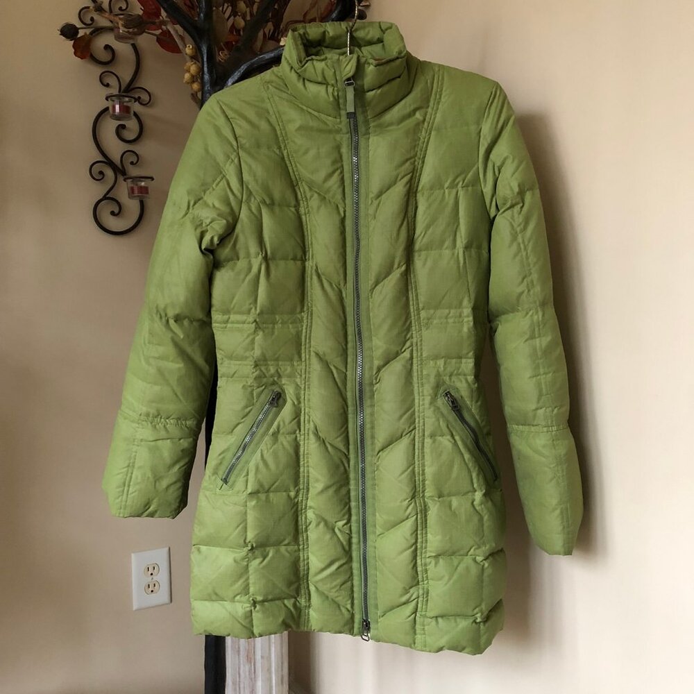 Prana Breathe Devon down jacket coat S small green